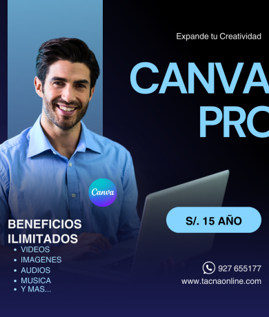 CANVA PRO POR UN AÑO